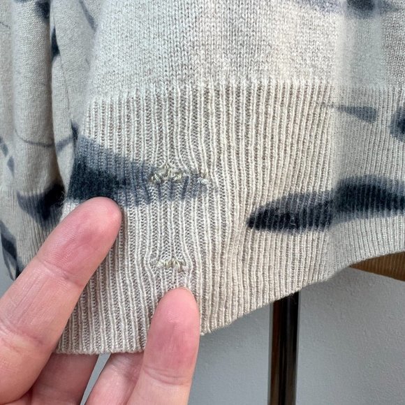 Torn By Ronny Kobo Tunic Sweater M 100% Cashmere Tie Dye Bead Embellishe… - Picture 8 of 12